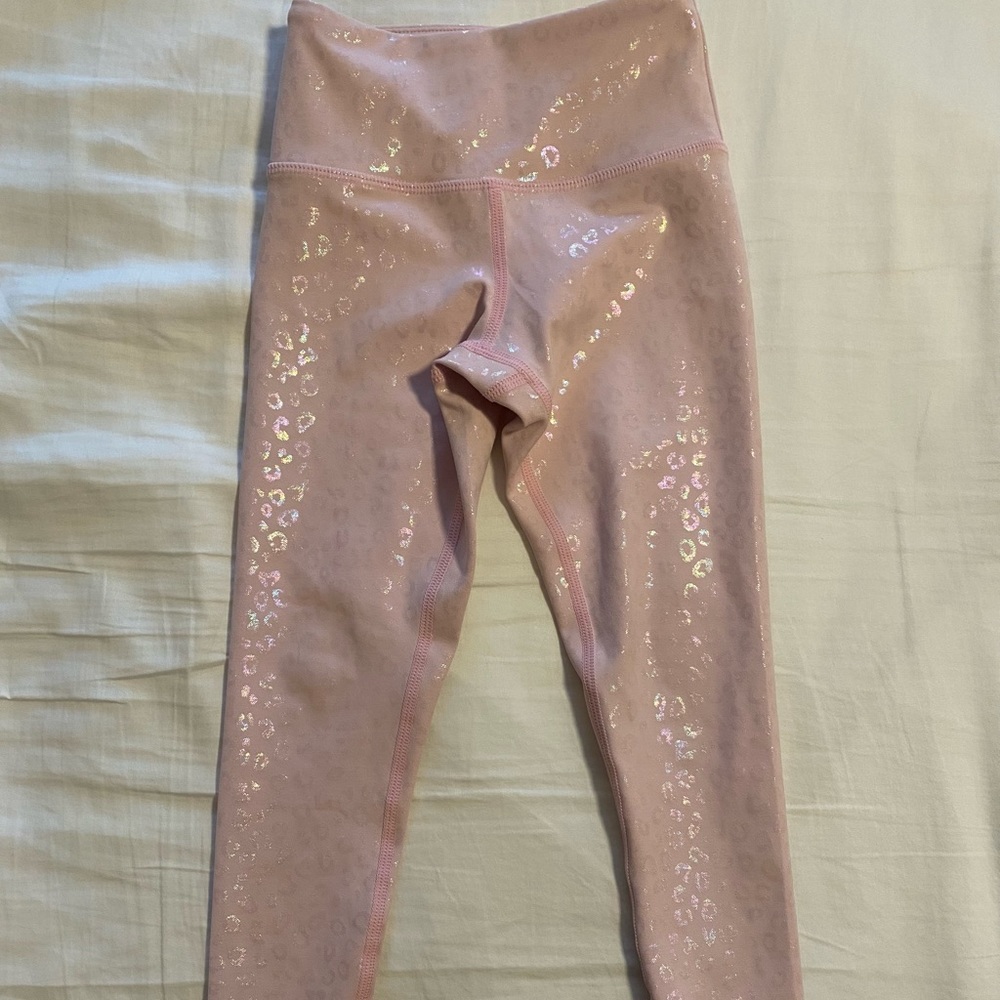Zyia pink leopard leggings girls size 4-5